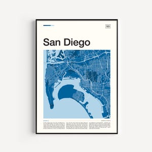 Impressão de mapa de San Diego, pôster de San Diego, mapa de San Diego, impressão de San Diego, arte de parede de San Diego, impressão de arte de San Diego, pôster de mapa, arte de parede de mapa