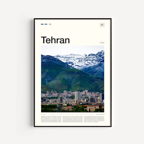 Tehran Print, Tehran Poster, Tehran Wall Art, Tehran Art Print, Tehran Photo, Tehran Artwork, Tehran Travel, Iran Print Iran Poster Iran Art
