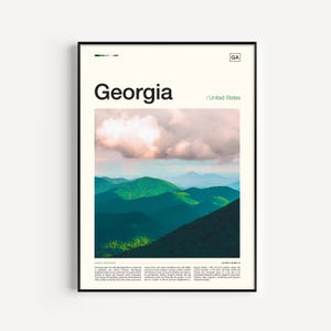 Georgia Print, Georgia Poster, Georgia Wall Art, Georgia Art Print, Georgia Photo, Georgia Photography, Georgia USA, Georgia Travel Print