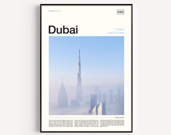 Dubai Print, Dubai Art Print, Dubai Poster, Dubai Skyline, Dubai Gift, Dubai Wall Art, Dubai Artwork, Dubai Travel, Dubai Picture Dubai Gift