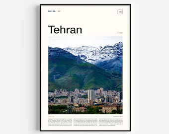Tehran Travel Poster, Iran Art Print for Home Decor, Photography Wall Artwork, Travel Print, Wanderlust Decor, and Gift for Traveler