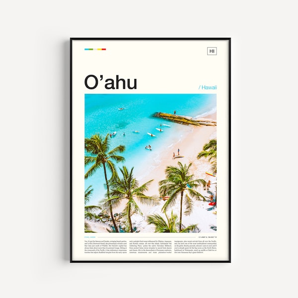Oahu-Druck, Oahu-Kunstdruck, Oahu-Wandkunst, Oahu-Poster, Hawaii-Poster, Hawaii-Druck, Hawaii-Kunst, hawaiianische Kunst, Oahu-Fotografie, Oahu-Geschenk