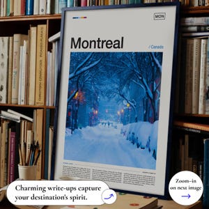 Montréal winterlandschap kunstdruk: Canada reisposter afbeelding 8