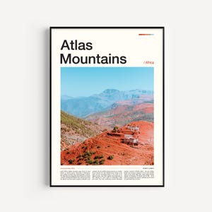 Atlas Mountains Print, Atlas Mountains Art Print, Atlas Mountains Wall Art, Atlas Mountains Poster, Atlas Mountains Artwork, Africa Print