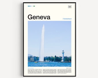 Geneva Print, Geneva Poster, Geneva Wall Art, Geneva Art Print, Geneva Artwork, Geneva Travel, Geneva Switzerland, Geneva Photo Geneva Decor