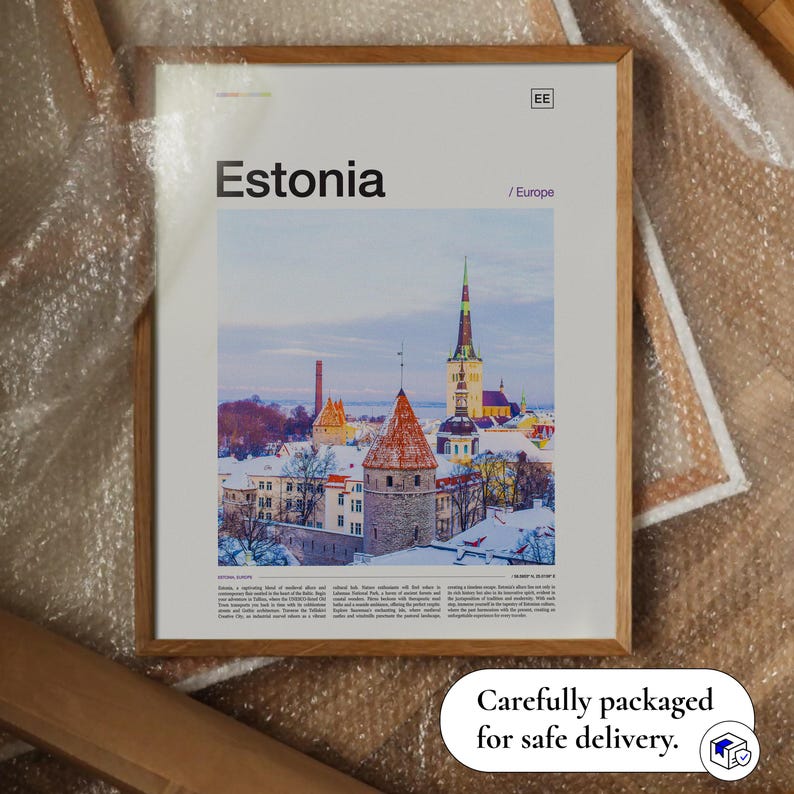 Estonia Print, Estonia Poster, Estonia Wall Art, Estonia Art Print, Estonia Photo, Estonia Photography, Estonia Decor, Estonia Skyline image 6