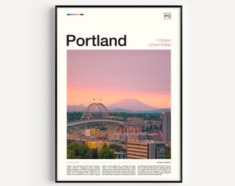 Portland Print, Portland Poster, Portland Wall Art, Portland Art Print, Portland Artwork, Portland Travel, Portland Photo, Portland Decor