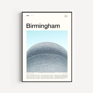 Birmingham Print, Birmingham Art, Birmingham Wall Art, Birmingham City Birmingham Poster Birmingham Skyline Birmingham Gift Birmingham Decor