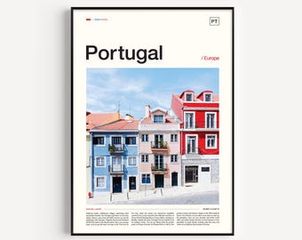 Impresión fotográfica de viajes de Portugal, póster de paisaje urbano