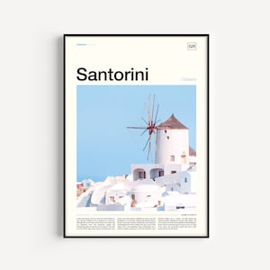 Santorini Print, Santorini Poster, Santorini Wall Art, Santorini Art Print, Greece Poster, Greece Travel Poster, Santorini Travel Poster