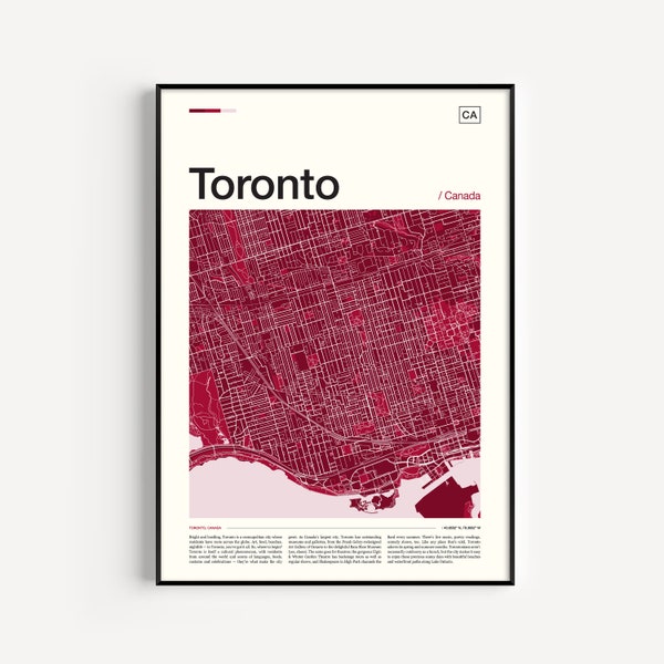Toronto Map Print, Toronto Poster, Toronto Map, Toronto Print, Toronto Wall Art, Toronto Art Print, Map Poster, Canada Print, Canada Poster