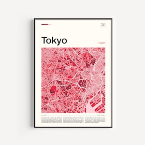 Impressão de mapa de Tóquio, pôster de Tóquio, mapa de Tóquio, impressão de Tóquio, arte de parede de Tóquio, impressão de arte de Tóquio, pôster de mapa, arte de parede de mapa, impressão de arte de Tóquio