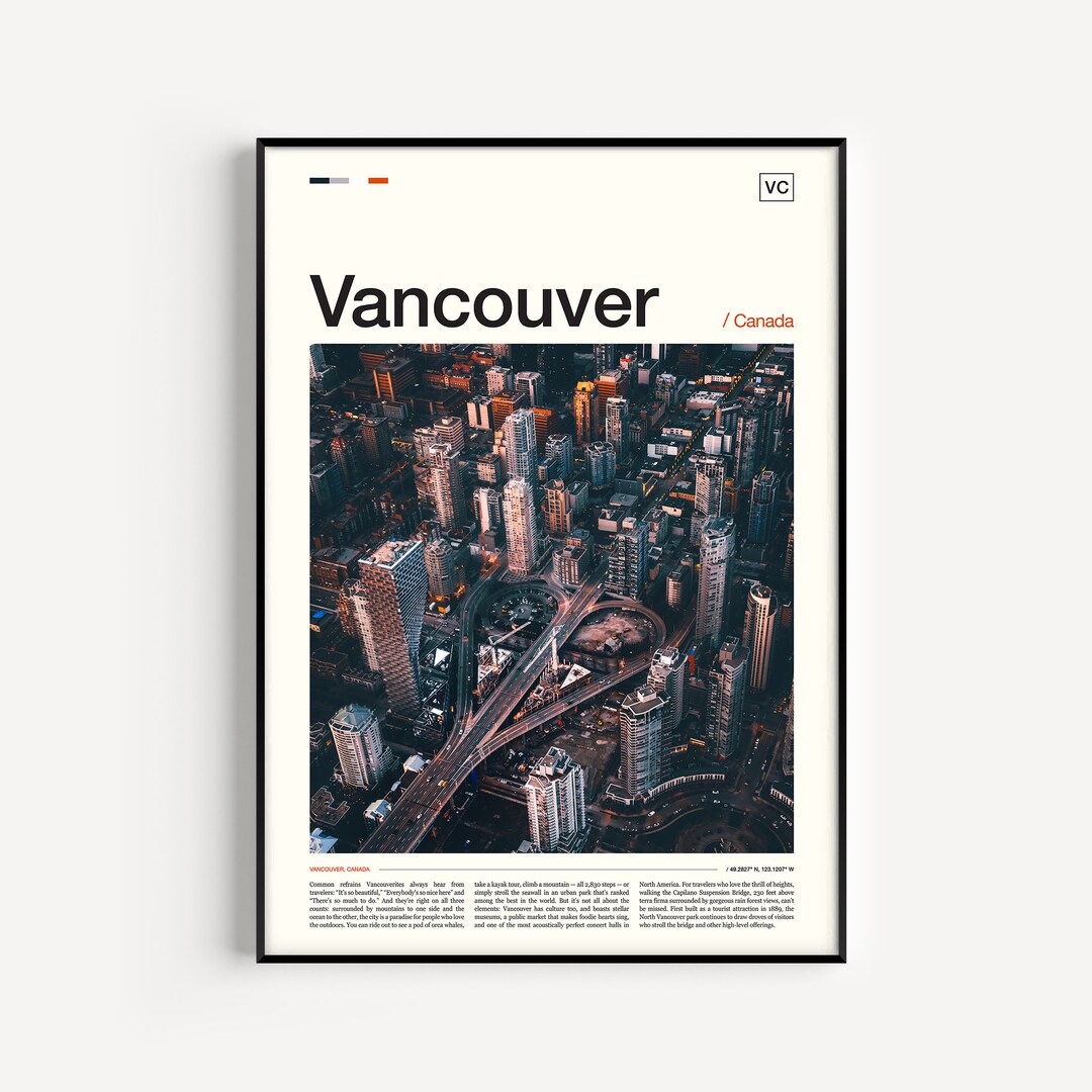Vancouver Print, Vancouver Poster, Vancouver Wall Art, Vancouver Art