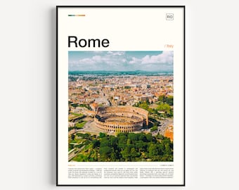 Rome Italy Travel Poster: Cityscape Art Print
