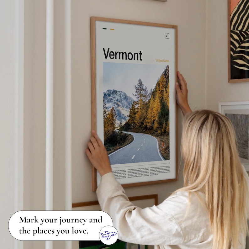 Vermont Print, Vermont Art, Vermont Poster, Vermont Wall Art, Vermont Landscape, Vermont Travel Poster Vermont Photography Vermont Art Print image 2