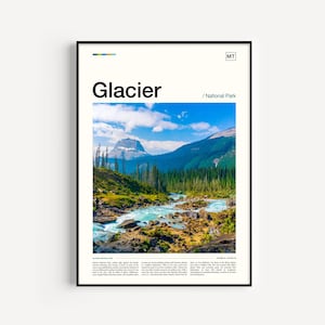 Glacier National Park, National Park Poster, Glacier Park, National Park Gift, National Park Art, Glacier National Park Print