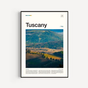 Tuscany Travel Poster, Italy Art Print for Home Decor, Wall Artwork, Destination Print, Wanderlust Decor, and Travel Gift