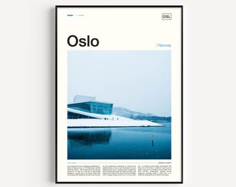 Oslo Print, Oslo Skyline, Oslo Wall Art, Oslo Poster, Oslo Art Print, Norway Print, Norway Art, Oslo Norway, Oslo Gift, Norway Poster