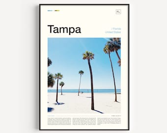 Tampa Print, Tampa Poster, Tampa Wall Art, Tampa Art Print, Tampa Artwork, Tampa Photo, Florida Print, Florida Poster, Florida Wall Art