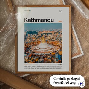 Kathmandu Print, Nepal Travel Poster with Scenic Photography, City Wall Artwork, Travel Photo, Wanderlust Decor, and Art Print image 6