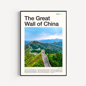 Great Wall Of China Poster, Great Wall Poster, Chinese Art, China Poster, China Print, Chinese Wall Art, China Gift, Asia Poster, Travel Art