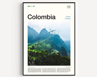 Impressão da Colômbia, Arte de parede da Colômbia, Pôster da Colômbia, Foto da Colômbia, Impressão de pôster da Colômbia, Decoração de parede da Colômbia, Fotografia da Colômbia