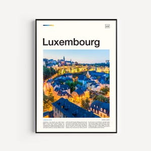 Luxembourg Art, Luxembourg Souvenir, Luxembourg Print, Luxembourg Gift, Luxembourg Poster, Travel Gift, Travel Poster, Europe Poster