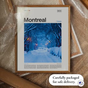Montréal winterlandschap kunstdruk: Canada reisposter afbeelding 6