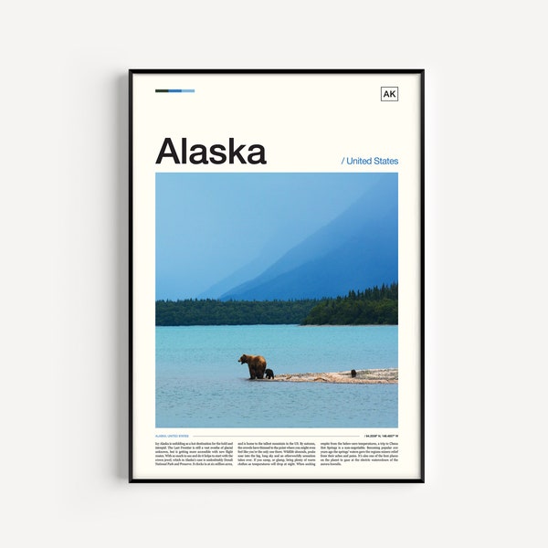 Alaska-Druck, Alaska-Kunstdruck, Alaska-Wandkunst, Alaska-Poster, Alaska-Kunst, Alaska-Dekor, Reisefotografie, Reiseposter, Reisedruck