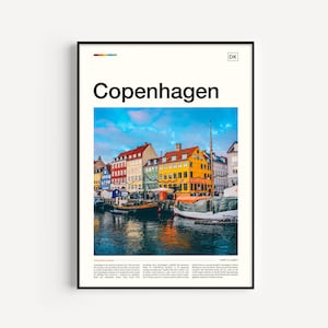 Copenhagen Art Print, Denmark Travel Poster for Home Decor, City Photography Artwork with Urban Decor and Gift for Traveler