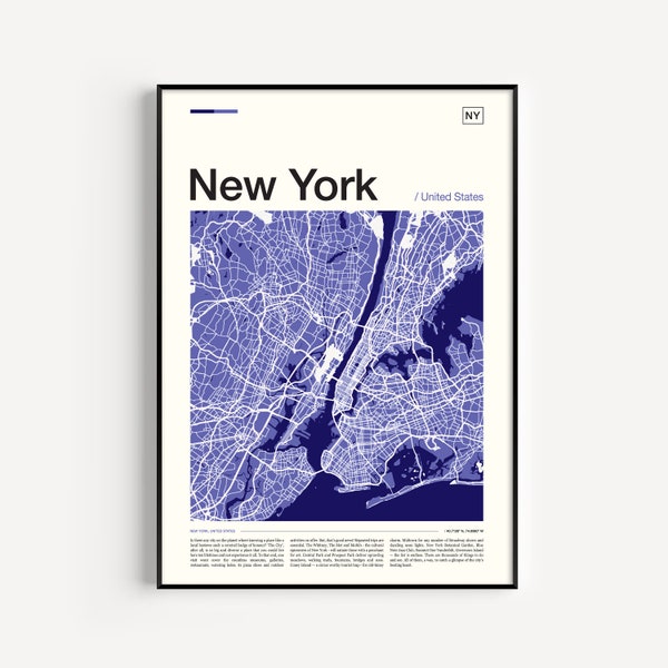 New York Map Print, New York Poster, New York City Map, New York Print, New York Wall Art, New York Art Print, Map Poster, Map Wall Art