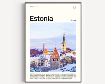 Estonia Print, Estonia Poster, Estonia Wall Art, Estonia Art Print, Estonia Photo, Estonia Photography, Estonia Decor, Estonia Skyline
