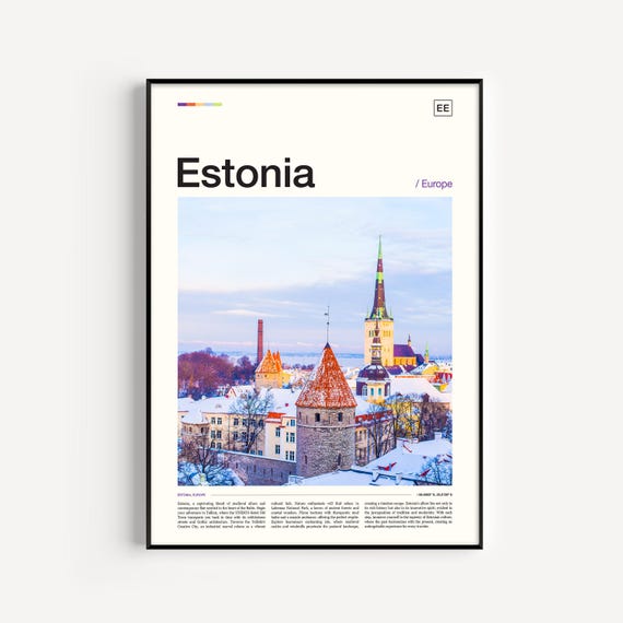 Estonia Print, Estonia Poster, Estonia Wall Art, Estonia Art Print, Estonia Photo, Estonia Photography, Estonia Decor, Estonia Skyline