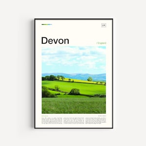Devon Print, Devon Poster, Devon Wall Art, Devon Art Print, Devon Artwork, Devon Photo, Devon Travel, Devon Decor, Devon Photography