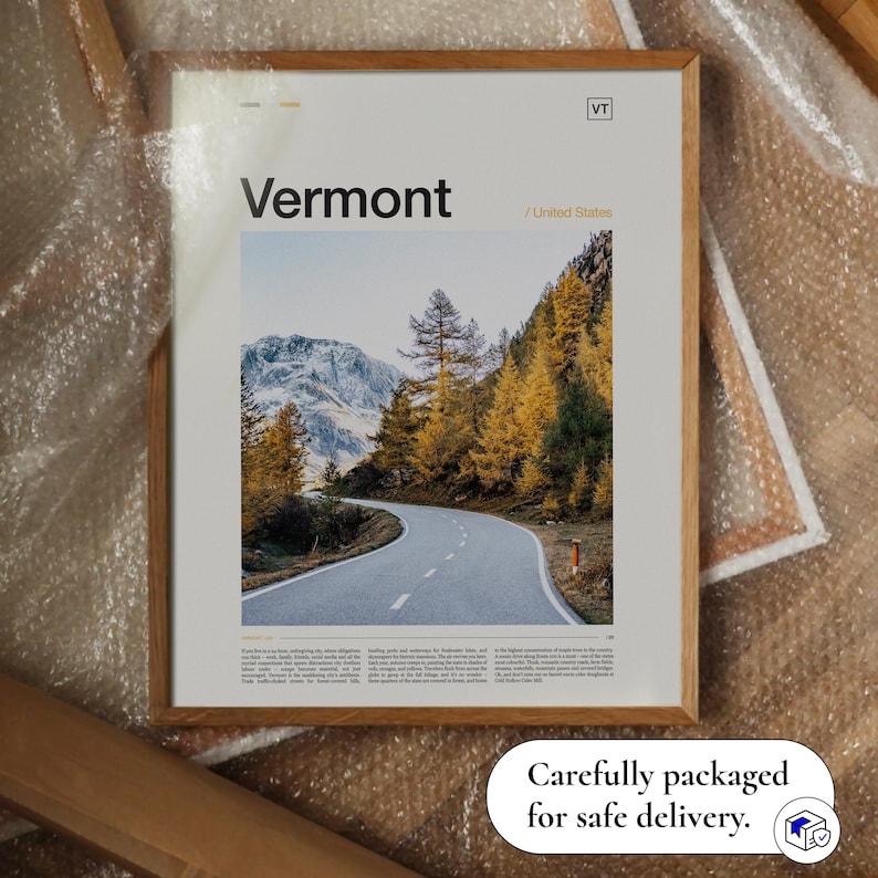 Vermont Print, Vermont Art, Vermont Poster, Vermont Wall Art, Vermont Landscape, Vermont Travel Poster Vermont Photography Vermont Art Print image 6