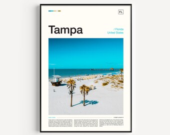 Tampa Beach Foto: Florida Reiseplakat