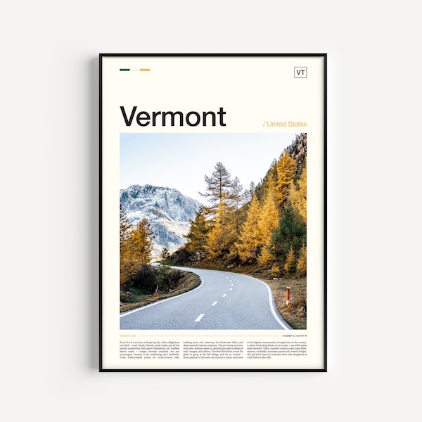 Vermont Wall Art Etsy