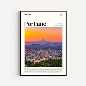 Portland Print, Portland Poster, Portland Photography, Portland Art Print, Portland Photo, Portland Skyline, Portland Wall Art