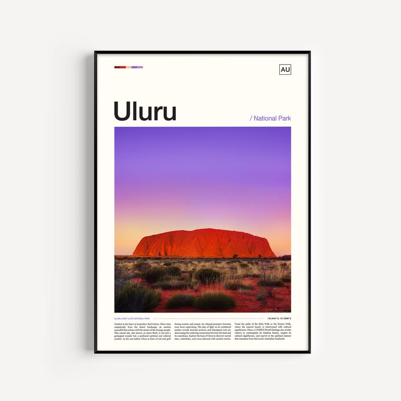 Uluru Australia Print: Ayers Rock National Park Poster image 1