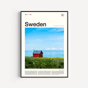 Sweden Print, Sweden Poster, Sweden Wall Art, Sweden Art, Swedish Art, Swedish Décor, Swedish Poster, Sweden Travel Poster