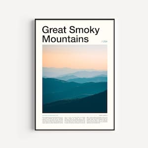 Great Smoky Mountains National Park Druck, Great Smoky Mountains Wandkunst, Great Smoky Mountains Poster, Great Smoky Mountains Posterkunst