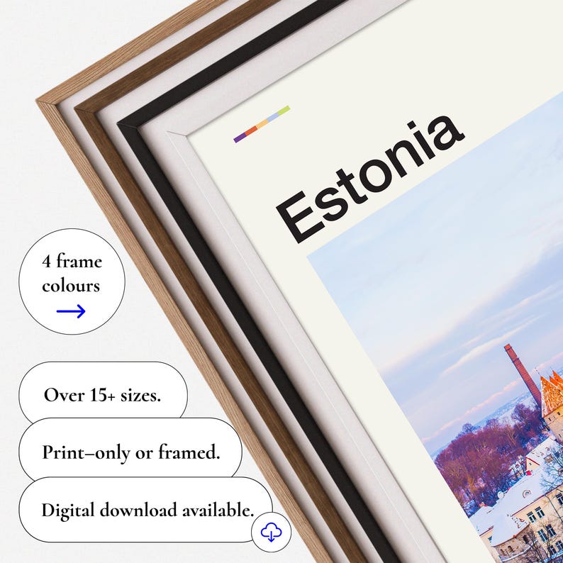 Estonia Print, Estonia Poster, Estonia Wall Art, Estonia Art Print, Estonia Photo, Estonia Photography, Estonia Decor, Estonia Skyline image 4