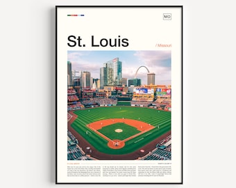 St Louis Baseball Stadium Art Print: Missouri Travel Poster