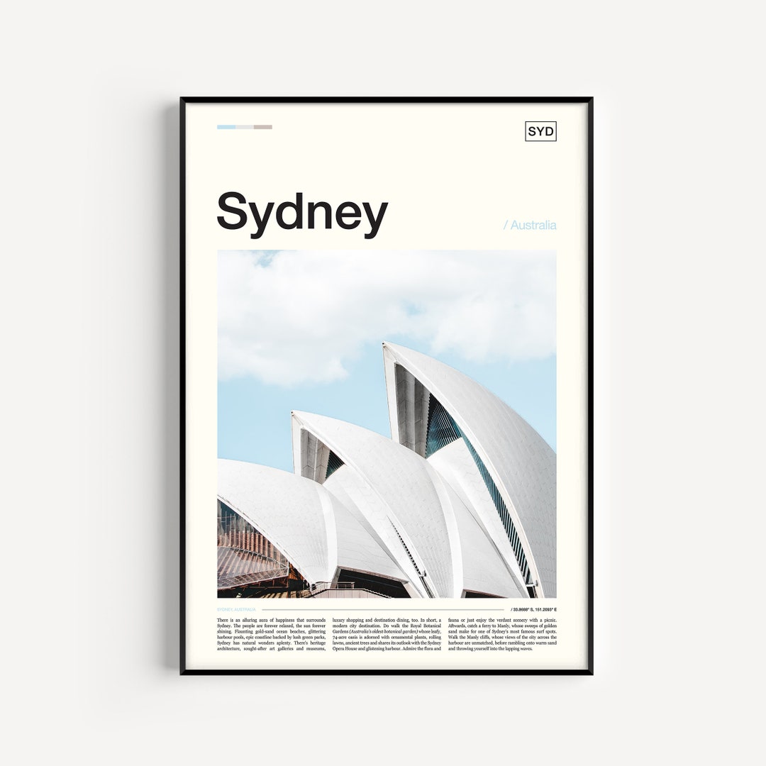 Sydney Print, Sydney Poster, Sydney Wall Art, Sydney Art Print, Sydney
