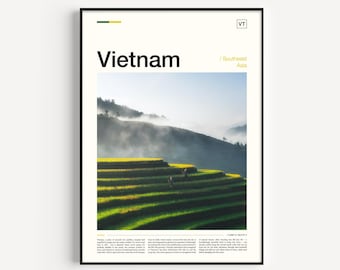 Vietnam Print, Vietnam Poster, Vietnam Wall Art, Vietnam Art, Vietnam Travel Poster, Vietnam Photography, Vietnamese Art Print, Travel Print