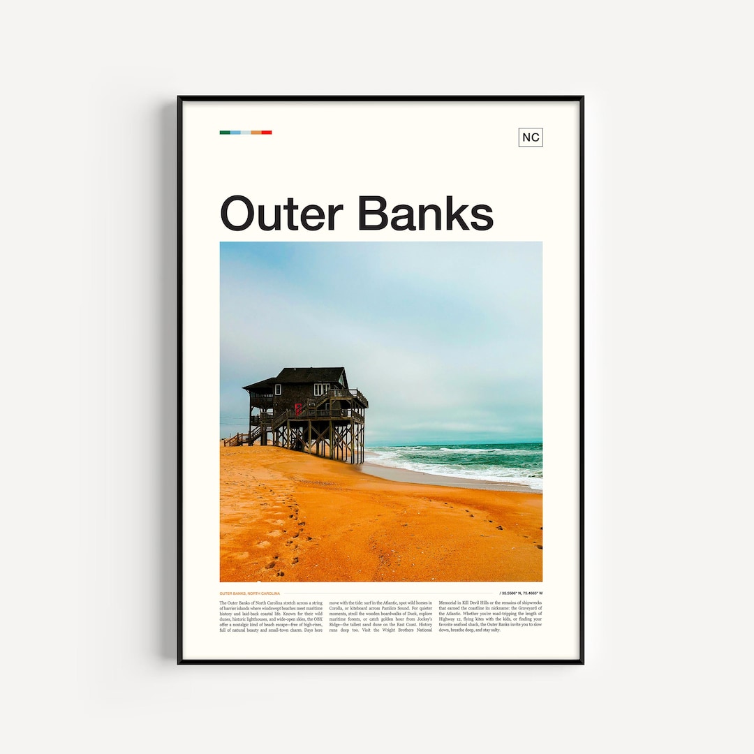 Outer Banks Print, Outer Banks Poster, Outer Banks Wall Art, Outer ...
