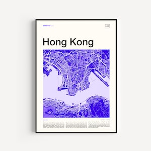 Impressão de mapa de Hong Kong, pôster de Hong Kong, pôster de mapa, arte de mapa, arte de Hong Kong, arte de parede de Hong Kong, impressão de Hong Kong, China de Hong Kong, arte de viagem