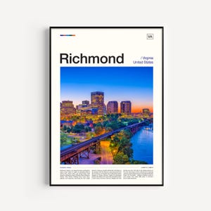 Richmond Print, Richmond Skyline, Richmond Virginia, Richmond Art, Richmond Virginia Art, Virginia Print, Richmond Gifts, Virginia Art