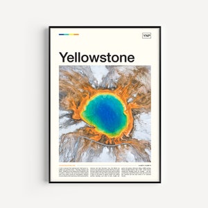 Yellowstone Poster, Yellowstone Print, Yellowstone National Park Poster, Yellowstone Park, Yellowstone Wall Art Wyoming Print Wyoming Poster