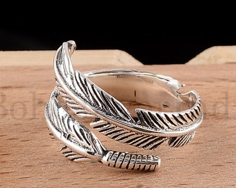 Adjustable Guardian Angel Wings Ring, 925 Sterling Silver Ring, Wings Ring, Minimalist Ring, Angel Wing Ring For Her, Gift for Women and Men